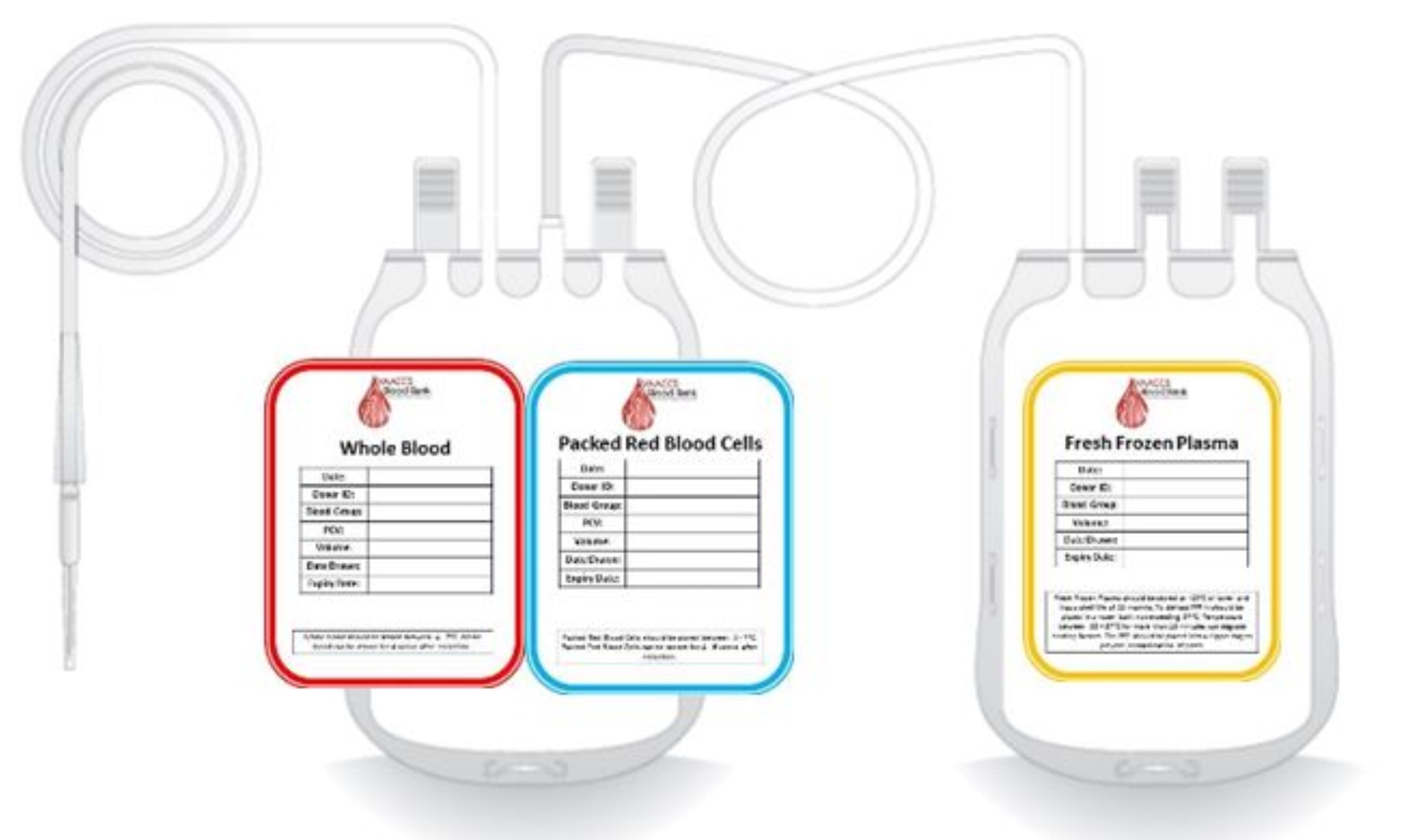 WHITE Blood Bank Label - PDC (59715046)