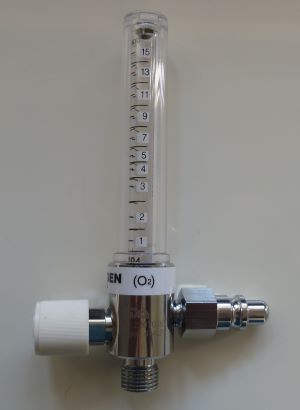 Single Tube Oxygen Flow Meter 0 - 15L